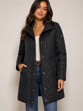 Lauren Ralph Lauren Black Label Diamond-Quilted Chore Coat Sz PL
